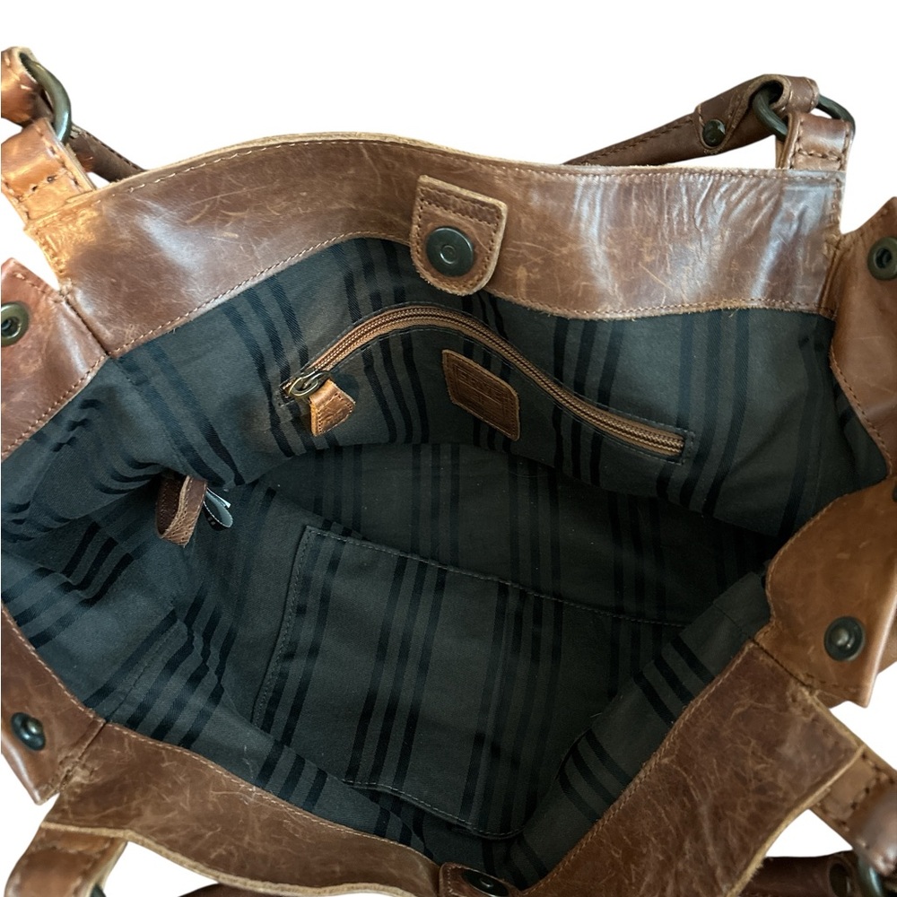 Frye Distressed Melissa Shoulder Bag, Cognac, Gently Used, Non Smoking Home - Picture 3 of 7